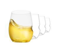 govino Reusable Unbreakable Wine Glasses 12oz/375ml White Wine (4 Pack) - Award Winning - Premium Plastic Stemless Set for Garden Party Camping Picnic Boats Pool Outside, Dishwasher Safe