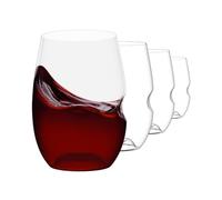 GOVINO Reusable Unbreakable Wine Glasses 16oz/475ml Red Wine (4 Pack) - Award Winning - Premium Plastic Stemless Set for Garden Party Camping Picnic Boats Pool Outside, Dishwasher Safe