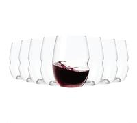 GOVINO Reusable Unbreakable Wine Glasses 16oz/475ml Red Wine (8 Pack) - Award Winning - Premium Plastic Stemless Set for Garden Party Camping Picnic Boats Pool Outside, Dishwasher Safe
