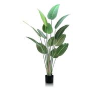 GOVIRAYE Artificial Bird of Paradise Plant, Fake Banana leaves Tree 180cm Tall, 6FT Lifelike Faux Tropical Palm Large Plants in Pot for Indoor Outdoor Home Office Living Room Decor, Housewarming Gift
