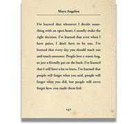 Govivo I've Learned... - Maya Angelou Book Quote Wall Art Decor Print on a beige background - Unframed 8x10 artwork printed on photograph paper