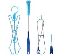 Govnaor Hydration Bubble Cleaning Kit for Water Reservoir 4-in-1 Cleaning Set - Long Brush for Hose, Small Brush for Bite Valve, Large Brush for Bubble Drying