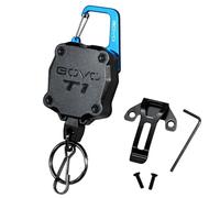GOVO T1 Retractable Keychain, 9.5 Oz Retraction Force, 34” Steel Cable, Blue 1 Pack, 34 "