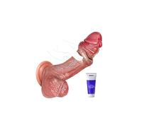 Govosaa Realistic Dildo Sex Toys, 8.7 Inch Thick Stretchable Foreskin & Movable Dual Balls Anal Dildos, Adult Toys with Strong Suction Cup for G-Spot & Anal Hands-Free Play, Sex Toyscouples for Woman