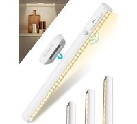 GOVSSING Motion Sensor Lights Indoor - 4000mAh Under Cupboard Kitchen Lights with Indicators, 35cm Magnetic Rechargeable Light, Dimmable Battery Light with 3 Color Modes