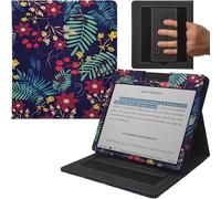 GOVTVA Double Stand Case for 7'' Onyx Boox Tablet Go Color 7 (Gen II/Gen I 2025/2024) /Boox Go 7 B/W/Boox Page Cover with Auto Sleep&Wake/Double Hand Strap/Magnetic Closure (Jungle Flower)