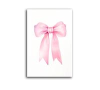 Preppy Canvas Wall Art Pink Bow Print Fashion Poster Teen Room Decor Aesthetic Girly Print Gallery Dorm Bedroom Poster