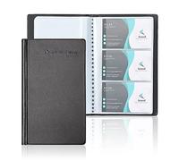 GOWALL 240 Cards Capacity Organizer, Portable Business Card Holders for Men & Women, Business Card Binder, Professional Business Cards Book, Name Card Holder, Black