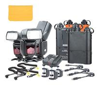 GOWE 3x I-TTL Camera Flash + X1N Flash Trigger + PB960 Power Pack + Power Cable + Q-Type Clip Kit for Canon EOS Cameras