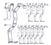 GOWEILE 10 Pcs Valance Clips 2-1/2''Curtain Clip Window Blinds Hidden Clip Clear Plastic Hidden Retainer Holder Clip for Horizontal Blinds Valance 64mm in Width Retainer Holder Blinds Parts