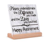 Gowelly Retirement Gifts for Women Men 2024, Retirement Card for Women Men, Happy Retirement Decorations Plaque, Best Retirement Gifts for Coworkers, Friends, Boss, Doctor, Nurse, Teacher