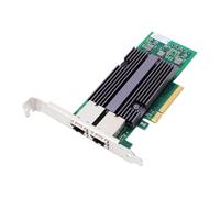 GOWENIC 10Gb Network Card, Dual RJ45 Ports PCIe X8 NIC with X550 BT2 Controller and Virtualization Support, for Server Linux Ubuntu FreeBSD