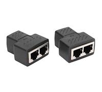 GOWENIC 2 Pack RJ45 Ethernet Splitter 1 to 2, SpeedLAN Network Adapter for Devices Simultaneously, 8 Core Cable Splitter for Router, TV Box, PC, IP Camera, Extend Internet Connection