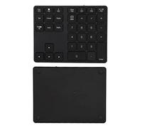 GOWENIC 35 Keys Bluetooth Numeric Keypad | Ultra Thin Aluminum Alloy Rechargeable Number Pad Wireless for Laptop Mac Iron Gray (Black)