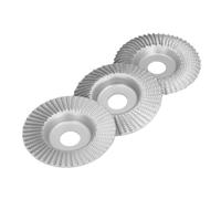 GOWENIC 3PCS 100mm Wood Carving Disc Set | Flat Bevel Arc Grinding Wheel for Angle Grinder Silver 22mm Arbor