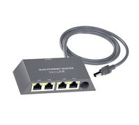 GOWENIC 4 Ports Ethernet Adapter, Gigabit Multi Ports Satellite Ethernet Splitter for Wired External Network, with Plug and Play Design for Work Entertainment Smart Home