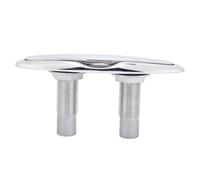 GOWENIC 6 Inch Stainless Steel Pop Up Boat Cleat | Marine Grade 316 Retractable Dock Cleat with Lock Nuts and Backing Plate for Kayak, Yacht, Pontoon