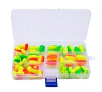 GOWENIC 60 Pack Pompano Fishing Floats | EVA Foam Bobbers for Saltwater Freshwater Rigs with Case