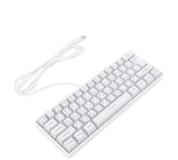 GOWENIC 61 Russian Mechanical Gaming Keyboard, RGB Backlit Wired Dual Language Russian & English Compact Ergonomic With Lighting Durable for PC Gaming OSU Work (White)
