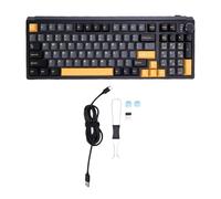 GOWENIC 98 Keys Mechanical Gaming Keyboard, 3 Mode Wired Wireless BT 5.0, RGB Compact Mechanical Keyboard with Customizable Lighting Effects, for Wins PC Laptop (Black)