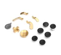 GOWENIC Accessory Replacement Joysticks Kit for One Series 2 Controller, Firm Metal & Silicone Construction, Includes 6 Buttons & 7 Paddles (Gold)