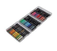 GOWENIC Acrylic Paint Markers Professional Set 36 Colors for Watercolor with Storage Box, Rich Color Art Pens for Artists, Best Children and Adults, Portable Brushes for Various Surfaces