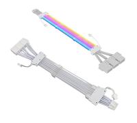 GOWENIC AGRB PCIe 5.0 Extension Cable, 16 PinMale to 3x8Female Sleeved Extension Cable, Multiple Color Modes PSU Cable for 3090 Ti, RTX 4080, RTX 4090 with AGRB Illumination