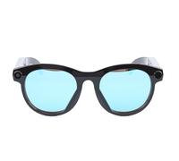 GOWENIC AI Smart Glasses with Camera, 2MP HD Camera Glasses with Sound Assistant, Supports Music and Calls, Real Time Translation for Travel Business (Black Frame with Clear and Blue Lenses)