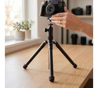 GOWENIC Aluminum Alloy Tripod for Camera & Mobile | Selfie Stick Stand for Live Outdoor Broadcast, Desktop, Travel