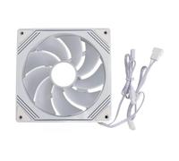 GOWENIC ARGB 140mm Reverse Fan White | Infinite Lens Design 1600RPM Quiet 5V 3Pin for CPU Cooler (Reverse White)