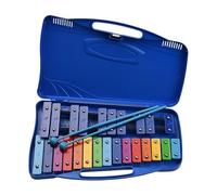 GOWENIC Attractive 25 Notes Aluminum Plate Xylophone Percussion Instrument for Children with Case (Blue)