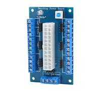 GOWENIC ATX PSU Board for PC Electronics Lab Test Bench | Dual Pin Input, LED Status Lights, Locking Switch, Terminal Block, Wiring Hub