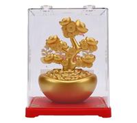 GOWENIC Auspicious Solar Power Money Tree Auto Swing Solar Moving Money Tree Ornament for Desk Decor 5.61oz