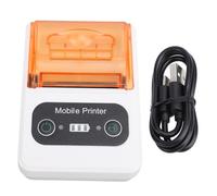 GOWENIC BT Thermal Receipt Printer, 58mm Toothed Blade, High Speed Printing, Portable Small Thermal Printer for Office Retail Store Restaurant (Orange White)