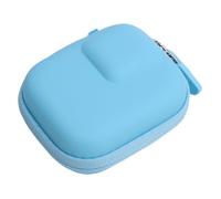 GOWENIC Camera Storage Bag Fit for Action 5 Pro, Durable Hard Case, Water Resistant, Ideal for Travel, PU Leather Design (Blue)
