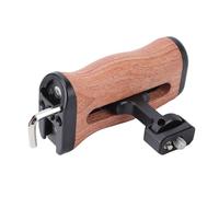 GOWENIC Camera Wooden Side Handle Grip Adjustable Up Down Cold Shoe Mount 1/4in Screw Hole Dslr Cage Universal