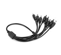 GOWENIC DC 12V 1 Female to 8 Male Power Splitter Cable, 40cm CCTV Camera