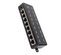 GOWENIC DC12V-48V 8-Interface PoE Injector | Passive Power Over Ethernet Adapter IEEE802.3af At for Security Camera