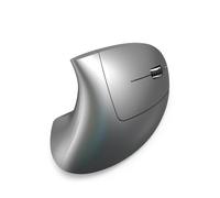 GOWENIC Ergonomic Wireless Vertical Mouse, 2.4G and Bluetooth 5.1 Dual Mode Connection, 800 to 2400 DPI Adjustable, Silent Click, with 7 Color RGB Lighting, for Office Work and PC Laptop (Metal Gray)