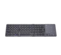 GOWENIC Foldable Bluetooth Keyboard, Bluetooth 5.1 3 Channel Technology, Connect Up to 3 Devices, with Foldable Design, for Laptop PC Tablets (Grey)
