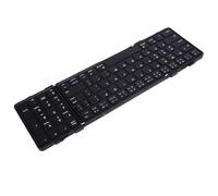 GOWENIC Foldable BT Keyboard, 210mAh Ultra Slim Folding Rechargeable Portable Wireless Keyboard Full Size Ultra Slim with 12 Function Keys for Business and Travel PU Leather Back Cover