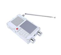 GOWENIC Full Band Radio, Portable High Sensitivity FM LW MW SW Shortwave Radio with 2.8 Inch Resistive Touch LCD Color Screen, for Travel and Home Use with RDS Display 5000mAh Battery (White)