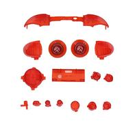 GOWENIC Full Trigger Buttons Kits, Comfortable Multi Color Full Buttons Set Mod Kit for Series X/S Controller for Series S Controller (Transparent Red)