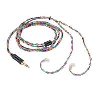 GOWENIC IEM Replacement Cable QDC 3.5mm | 6N Copper Silver-Plated Core, 8 Strand Design, QDC Style Pin, Flexible Ear Hooks, 1.25m Length, & CCA IEM Compatibility
