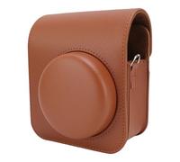 GOWENIC Instant Camera PU Leather Bag with Shoulder Strap Magnetic Flip Lid for Mini41 Compatible Retro Storage Case 5.5x4.7x3.1in (Brown)