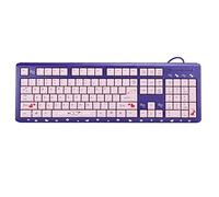 GOWENIC Keyboard, USB Wired UltraThin Keyboard, Cute Cartoon Cat Computer Wired Keyboard for Home Office Laptop Computer Universal Keyboard (Purple Pink)