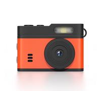 GOWENIC Keychain Camera, 1080P HD 12MP Compact Camera with 0.96 Inch Screen and LED Fill Light, for Travel Outdoor Vlog Cycling (Black Orange)