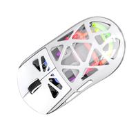 GOWENIC M7 Gaming Mouse, 3 Mode Connection 2.4G Bluetooth 5.2 Wired Wireless RGB Backlit 82g Lightweight, 800-4800 DPI Adjustable, with 500mAh Rechargeable Battery for PC Laptop (White)