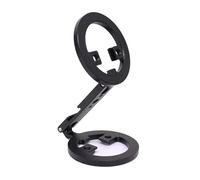 GOWENIC Magnetic Phone Stand, Foldable Dual Axis Adjustable Phone Holder with 1/4 Screw Hole for Tripod Microphone Live Streaming Video Calls