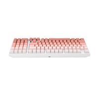 GOWENIC Mechanical Keyboard, Multi Device Connection, Ergonomic Design, PBT Keycaps, with PCB Hot Swappable, for Laptop Tablet PC (Pink White)